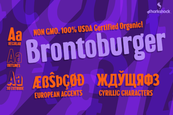 Brontoburger: A Trendy Display Font for Editorial Design