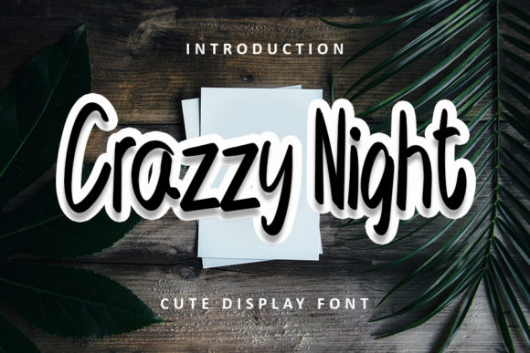 Crazzy Night: A Whimsical Display Font for Creative Makers