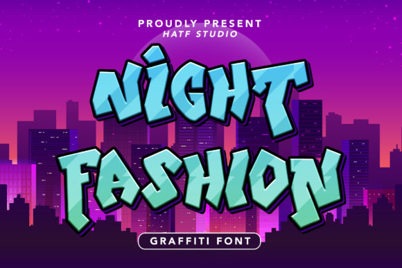 Night Fashion Font: A Bold Street Art Typeface for Digital Design