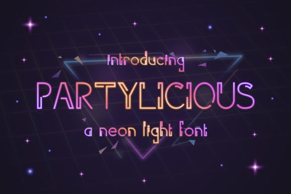 The Partilicious Font: A Futuristic Display Typeface for Modern Crafters